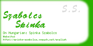 szabolcs spinka business card